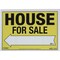 Sunburst Systems Sign House For Sale 22 in x 32 in Corrugated Plastic with Step Stake 3830 - alternate 2